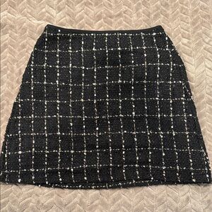 SHEIN Black and White Sparkly Tweed A-Line Skirt
